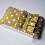 Mustard dotty mini ruffle c..