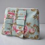 Country rose ruffle clutch ..